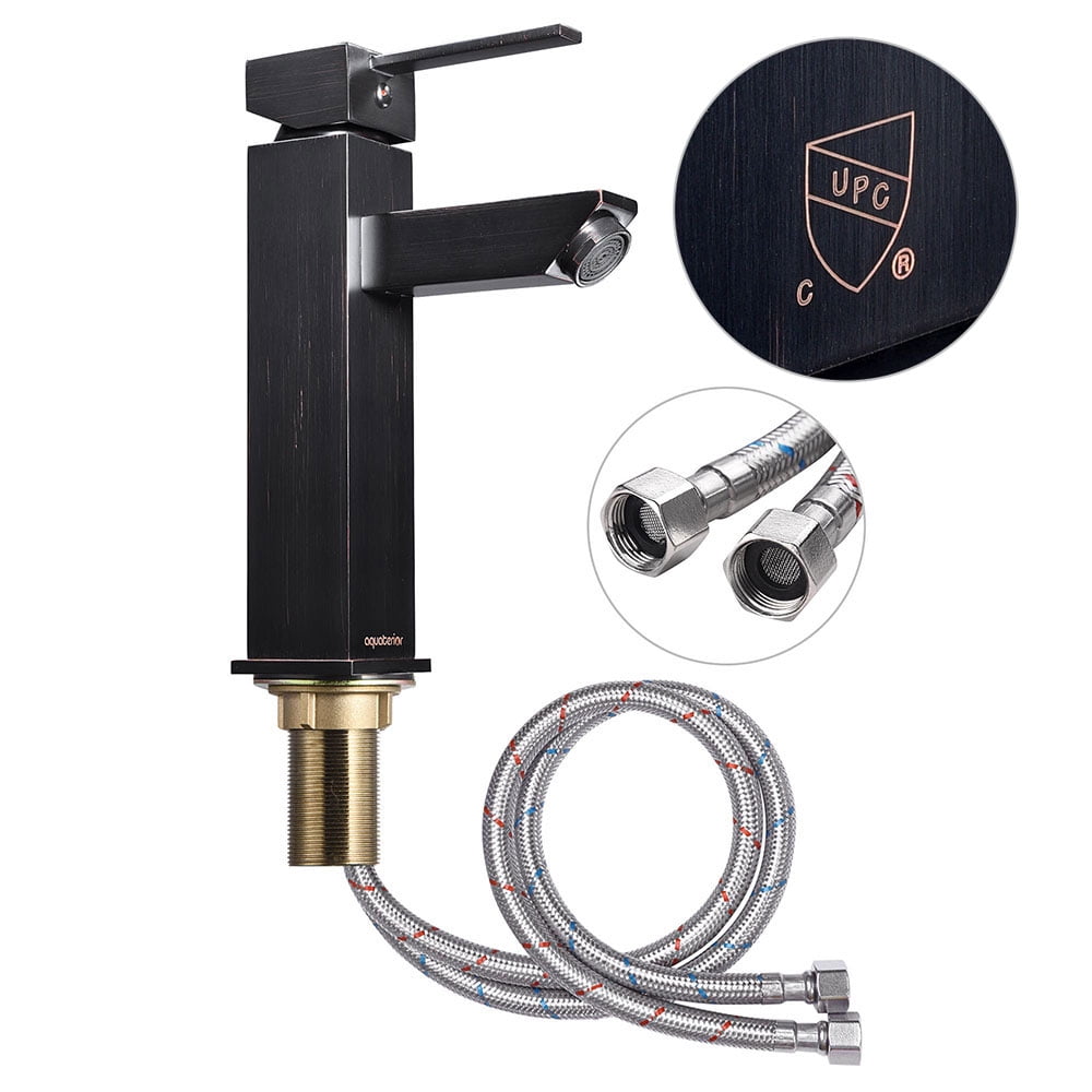 Aquaterior Modern 1 Hole Bathroom Faucet Vanity Sink Basin DIY Home ORB