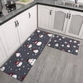 thumbnail image 2 of Dark Christmas Snowman Pattern Kitchen Rugs Sets Of 2,Anti Fatigue Kitchen Mat Rugs Non Slip Washable,Decorative Kitchen Floor Mats for Kitchen,Sink,Laundry,17"x30"+17"x47", 2 of 7