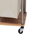 thumbnail image 6 of Household Essentials Modern Laundry Center with Wheels, 6 Load Capacity, Steel Frame, 3 Washable Linen Bags, MDF Shelves with Hanging Bar, Easy Twist-On Assembly, Light Ash Wood Grain Laminate, 6 of 6