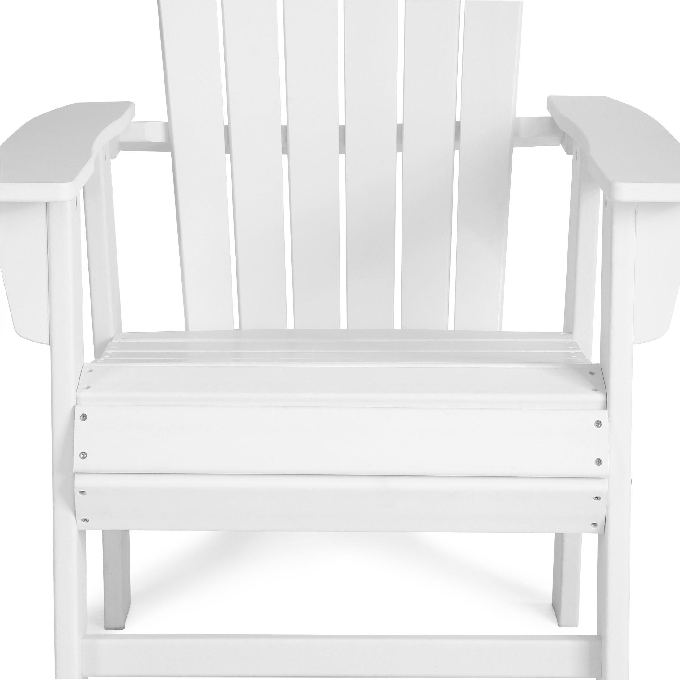 WestinTrends Dylan Outdoor Dining Chair – All-Weather Poly Lumber Adirondack Patio Chair, High Back, 330 lb Capacity, White