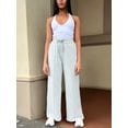 thumbnail image 4 of Women's Grey Wide‑Leg Joggers – Elastic Drawstring Waist, Y2K Sports & Casual Streetwear Pants, 4 of 12