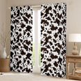 thumbnail image 2 of Manfei Vintage Cattle Hide Blackout Curtains Set of 2 (52x84 Each),Country Cowhide Print Window Curtains,White Brown Curtains and Drapes For Teens,Super Cozy Room Decor, 2 of 6