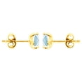 thumbnail image 2 of Mystigrey Alizee Gemma 18K Gold Plated Earrings for Women Light Blue, 2 of 5