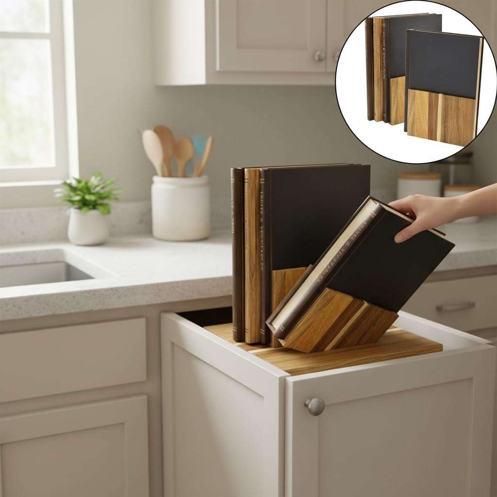 Cutting Board That Looks like Books, Set of 3 Solid Wood Book Shaped Cutting Board Library with Wooden Stand, Wood Decorative Cutting Boards for Kitchen, For Party & Home for Party & Home