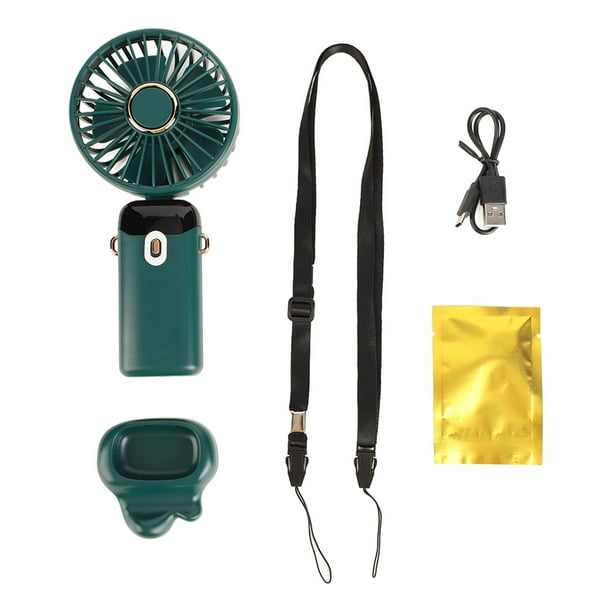 Ventilador portátil de mano, mini ventilador de mano ABS Mini ventilador de mano colgante cuello ventilador construcción robusta