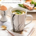 thumbnail image 7 of VEWEET, 20 Pieces Dinnerware Sets, Porcelain Dishes Set for 4, Square Black and White Plate Sets, Series Fiona, 7 of 7