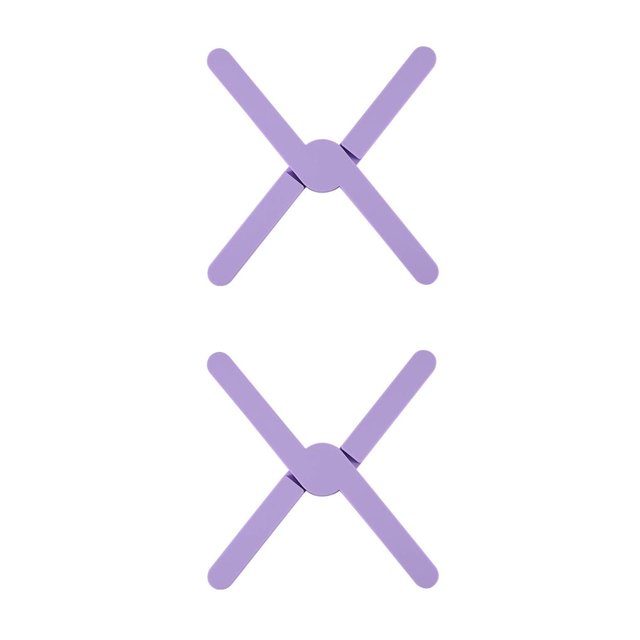 Inteprter Alfombrilla resistente al calor Aislamiento cruzado de comedor Mantel individual Posavasos Plegable Púrpura Violeta 2piezas Inteprter CBP193196