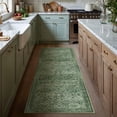 thumbnail image 6 of BERTHMEER 2'x6' Runner Rugs for Hallway Bedroom Entryway Kitchen Office Dorm Indoor,Vintage Traditional Distressed Oriental Rugs Washable Non-slip,Green Carpets, 6 of 8