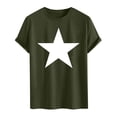 thumbnail image 5 of PNTUTB Men's Fashion Star Print Short Sleeve Crew Neck Casual Summer Classic Basic Tee Shirts, 5 of 6