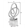thumbnail image 5 of Benjara 9" Table Sculpture- Abstract Loop Design- Block Base- Black/Silver, 5 of 6