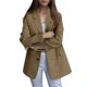 thumbnail image 1 of Gibobby Blazer de mujer casual chamarra de trabajo para mujer casual con frente abierto manga larga ligera 2023 con bolsillos de solapa sólidos(Caqui,XL), 1 of 5