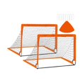 thumbnail image 1 of Portería de fútbol para niños, red de fútbol portátil, fácil instalación, marco de portería de fútbol con bolsa de transporte para patio trasero Naranja, 1 of 8