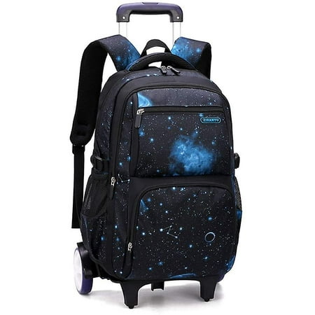 3pcs Starry Sky Kids Rolling Backpack Primary Rucksack Wheeled ...