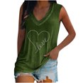 thumbnail image 1 of Moda mujer damas cuello en V suelta Tops Casual camiseta sin mangas blusa chaleco Pompotops  lopia998410, 1 of 5