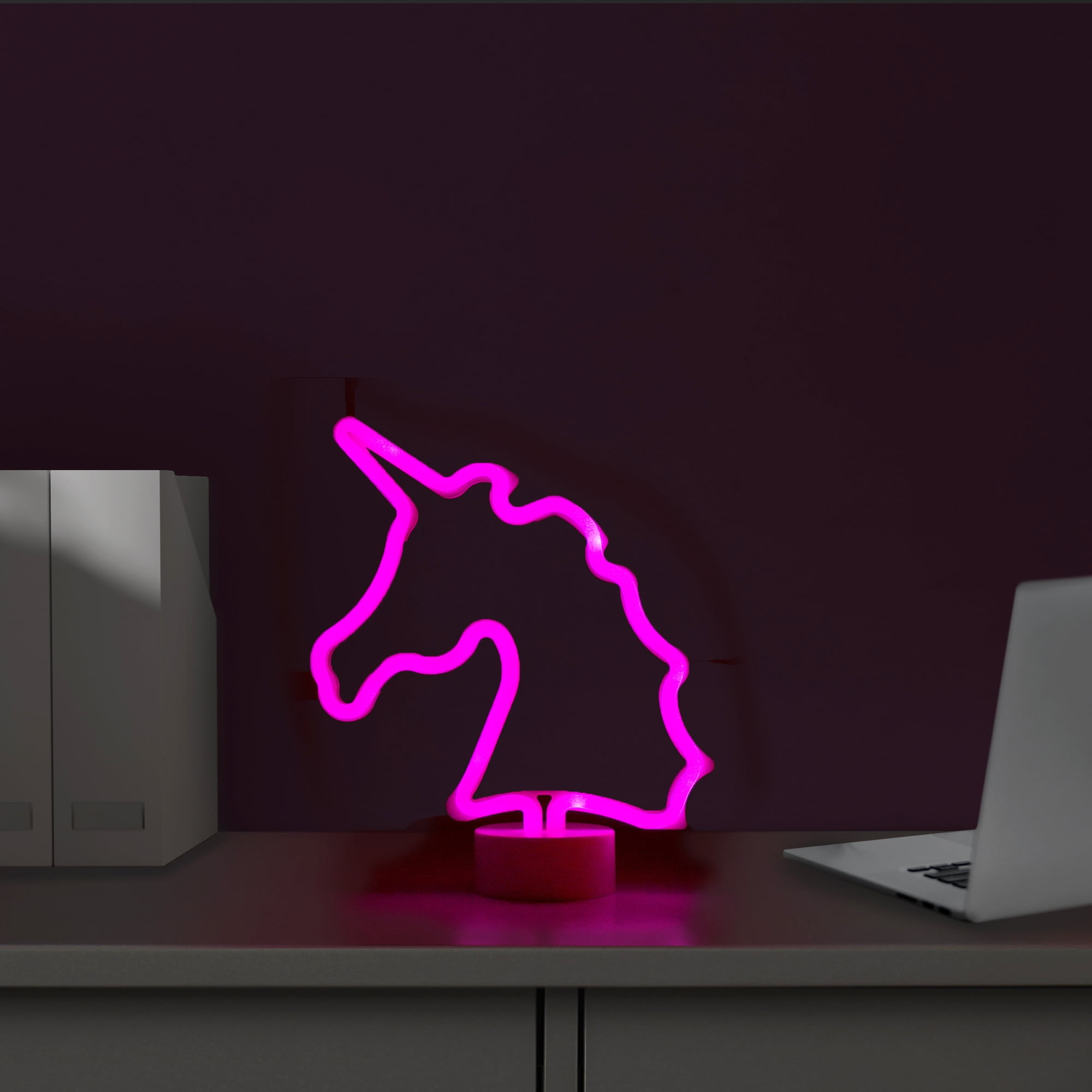 'Unicorn Princess' Neon Pop Photo Frame Hot Pink 4' x 4' 