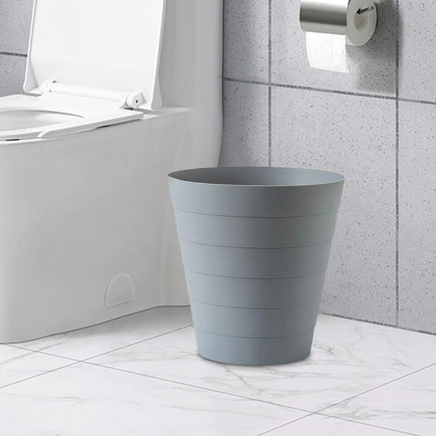 Bote De Basura Pequeño Con Tapa, Cesto De Basura De Plástico De 4 Galones Para Baño Y Oficina, Base Antideslizante Y Diseño De Fácil Limpieza, Ideal Para Dormitorios, Habitaciones Y