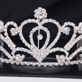 thumbnail image 6 of HONMEET Women's Hair Barrettes Bridal Crown for Engagements in Silver 1Pack, 6 of 6