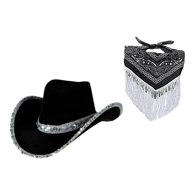 Adult Texan Cowboy Hat Black Fancy Dress Party Accessory Country Western  Rancher