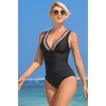 thumbnail image 5 of Beautyin Sexy Monokini Swimwear One Piece Swimsuit Women Colored Shoulder Strap V Collar Bathing Suit, 5 of 7