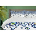 thumbnail image 4 of Ambesonne Evil Eye Duvet Cover Set, Lively Turkish, 2-Calking, Blue Green Marigold, 4 of 7