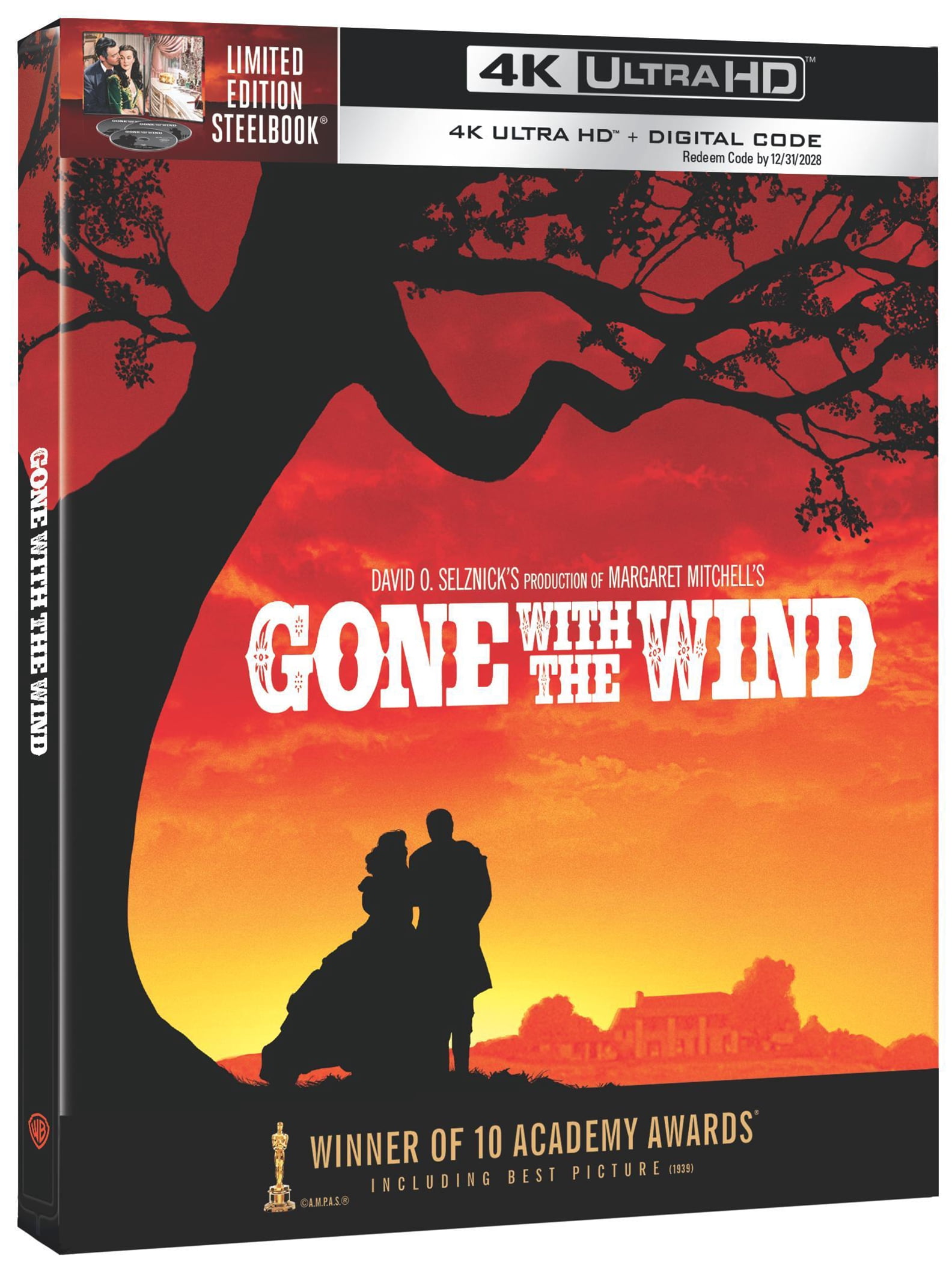 Gone with the Wind (Steelbook) (4K Ultra HD + Digital Copy), Drama, Warner Bros.
