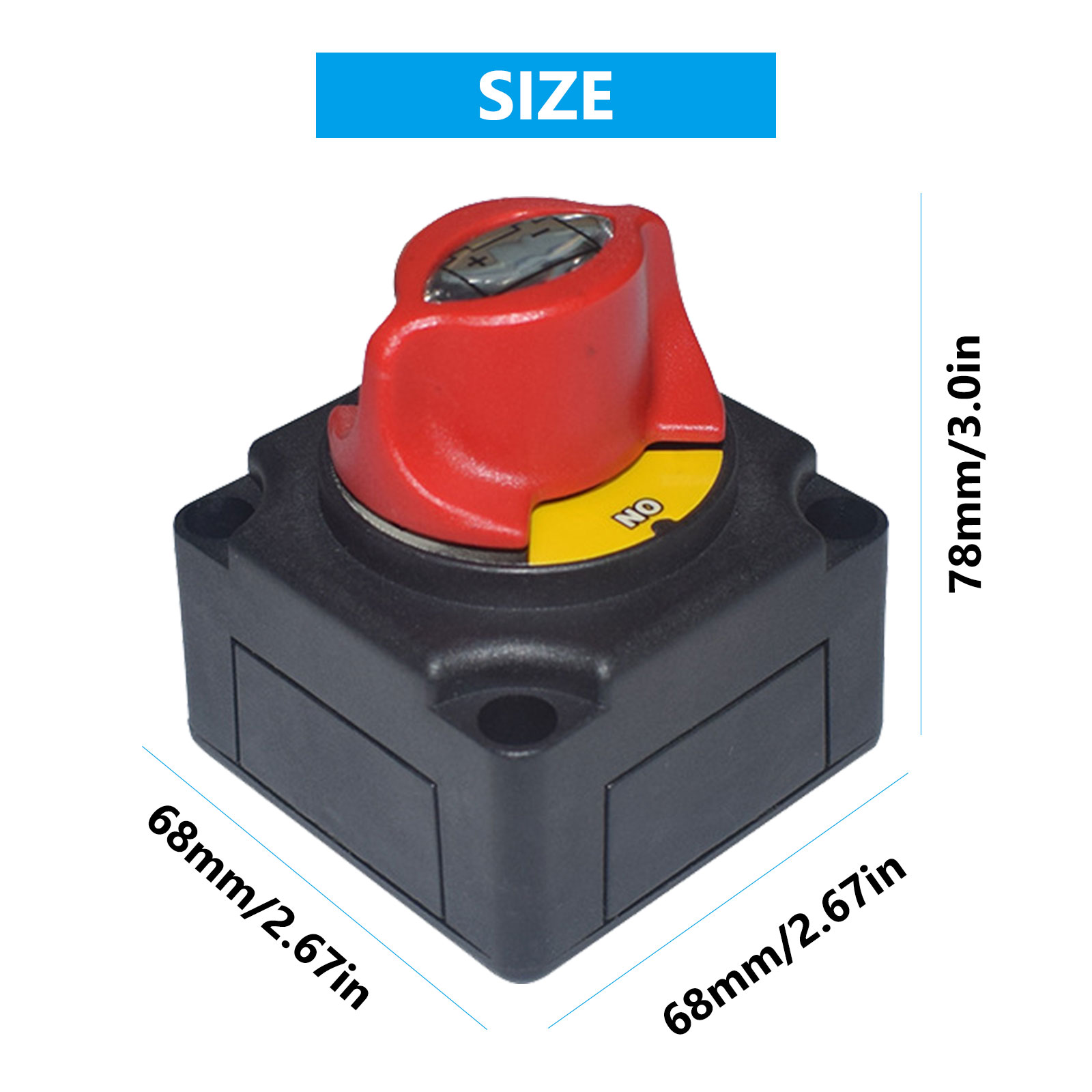 Gebildet 12V//24V 300A Battery Isolator Disconnect Switch,Battery Cut Off Switch For RV Yacht Boat Truck Bus Motorcycle Car