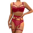 thumbnail image 1 of Gibobby Lencería sexy para mujer Vestido De Dormir Profundo Empalme De Encaje Ahueca hacia Fuera Mini Lenceria Body Mujer(Rojo, G), 1 of 5