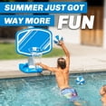 thumbnail image 7 of GoSports Splash Hoop PRO Swimming Pool Basketball Game - Includes Poolside Water Basketball Hoop, 2 Balls and Pump - Blue, 7 of 7