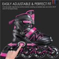 thumbnail image 2 of Wosthever Patines en línea ajustables para hombres, patines de Fitness transpirables para adultos, patines de ruedas de alta elasticidad, Pescar Rosa/M, 2 of 5
