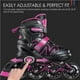 thumbnail image 2 of Wosthever Patines en línea ajustables para hombres, patines de Fitness transpirables para adultos, patines de ruedas de alta elasticidad, Pescar Rosa/M, 2 of 5