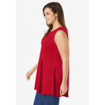 thumbnail image 6 of Woman Within Plus Size Sleeveless Fit-And-Flare Tunic Top, 6 of 6