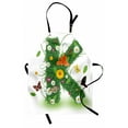 thumbnail image 1 of Letter K Apron Uppercase K Green Themed Image with Nature Inspirations Animals Plant Life, Unisex Kitchen Bib Apron with Adjustable Neck for Cooking Baking Gardening, Green Multicolor, by Ambesonne, 1 of 3
