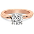 thumbnail image 3 of 5 Carat IGI Certified Round Shape Lab Grown Diamond Engagement Ring | 14K Rose Gold | Juniper Crossover Solitaire Diamond Ring | FG-VS1-VS2 Quality Friendly Diamonds, 3 of 5