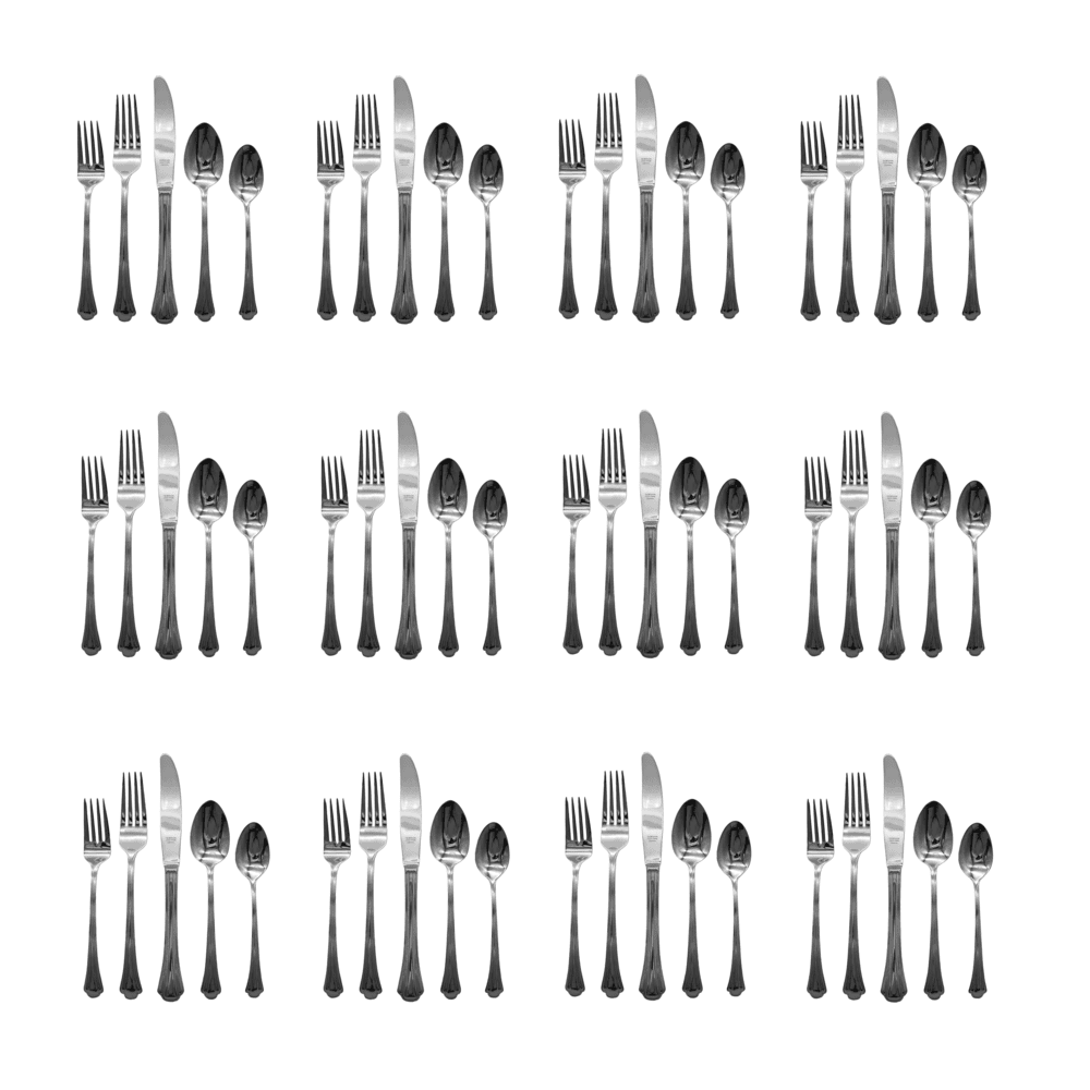 Gorham Nouveau 18/8 Stainless Steel 60pc. Flatware Set (Service for