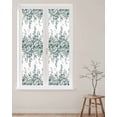 thumbnail image 2 of Window Privacy Film Green Eucalyptus Leaves Stained Glass Window Film Decorative Sun Block Window Cover Summer Botanical Watercolor Window Clings Static Adhesive Sticker for Bathroom 29.5"x118", 2 of 6