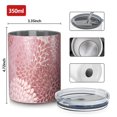 thumbnail image 4 of 12oz Coffee Tumblers Pink Floral Pattern Stainless Steel Vacuum Insulated Travel Tumbler Coffee Cups Mug with Lid and Straw with Cleaning Brush for Cold & Hot Drinks, 4 of 5
