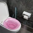 thumbnail image 4 of Baño de Asiento para Asiento de Inodoro Asiento de Colgable Portátil Reutilizable Área de Asiento Más Amplia Bañera de Inodoro Bidé de Baño de C , Rosa, 4 of 8