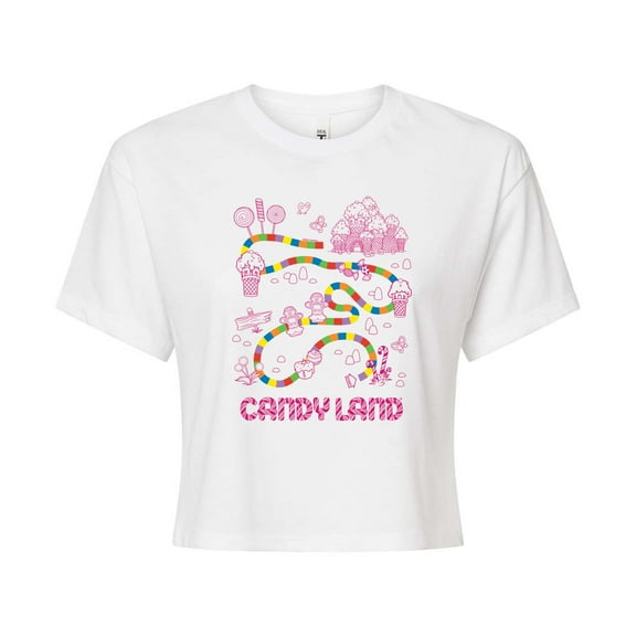 Candy Land - Nostalgic Game Board - Junior's Cropped Tee