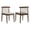 Walnut, variant on Coaster Cullen 18" Wood and Fabric Dining Side Chair in Black/Wheat