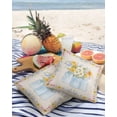 thumbnail image 3 of Pack of 2 Outdoor Pillow Covers, Colorful Floral Watercolor Vase Rustic Burlap Waterproof Square Throw Pillowcase Cushion Decorative Pillow Covers for Couch Patio Tent, 24x24 in, 3 of 6