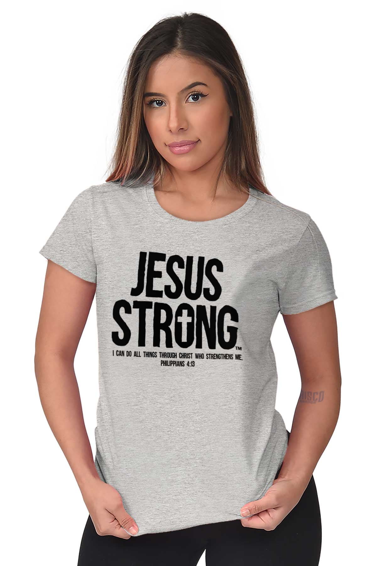 Jesus Tees Shirts Tshirts For Womens Strong Philippians 4:13 Christian ...