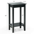 thumbnail image 2 of Gymax 2-Tier Nightstand End Side Table Coffee Table Wooden Legs Bedroom Black, 2 of 10