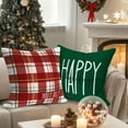 thumbnail image 2 of 4 Pcs Christmas Pillow Covers 16x16, Red and Green Christmas Decorations Pillowcase, Winter Decorative Pillow Case, Plaid Dot Cushion for Indoor Home Bedroom Sofa Xmas Couch Decor, 2 of 6