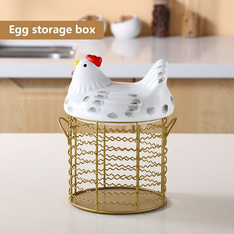 QIIBURR Egg Basket for Gathering Fresh Eggs Colorful Design Eggs