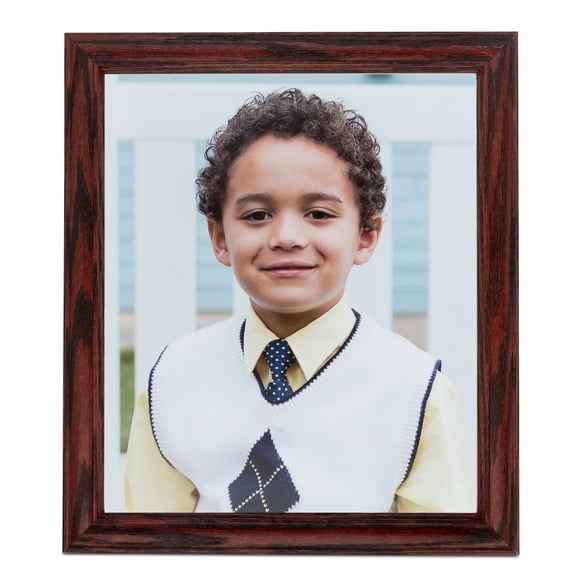 ArtToFrames 11x17" Cherry Picture Frame, Red Wood Poster Frame, with Regular Glass and Foam Backing 3/16 inch (FBPL-4084)