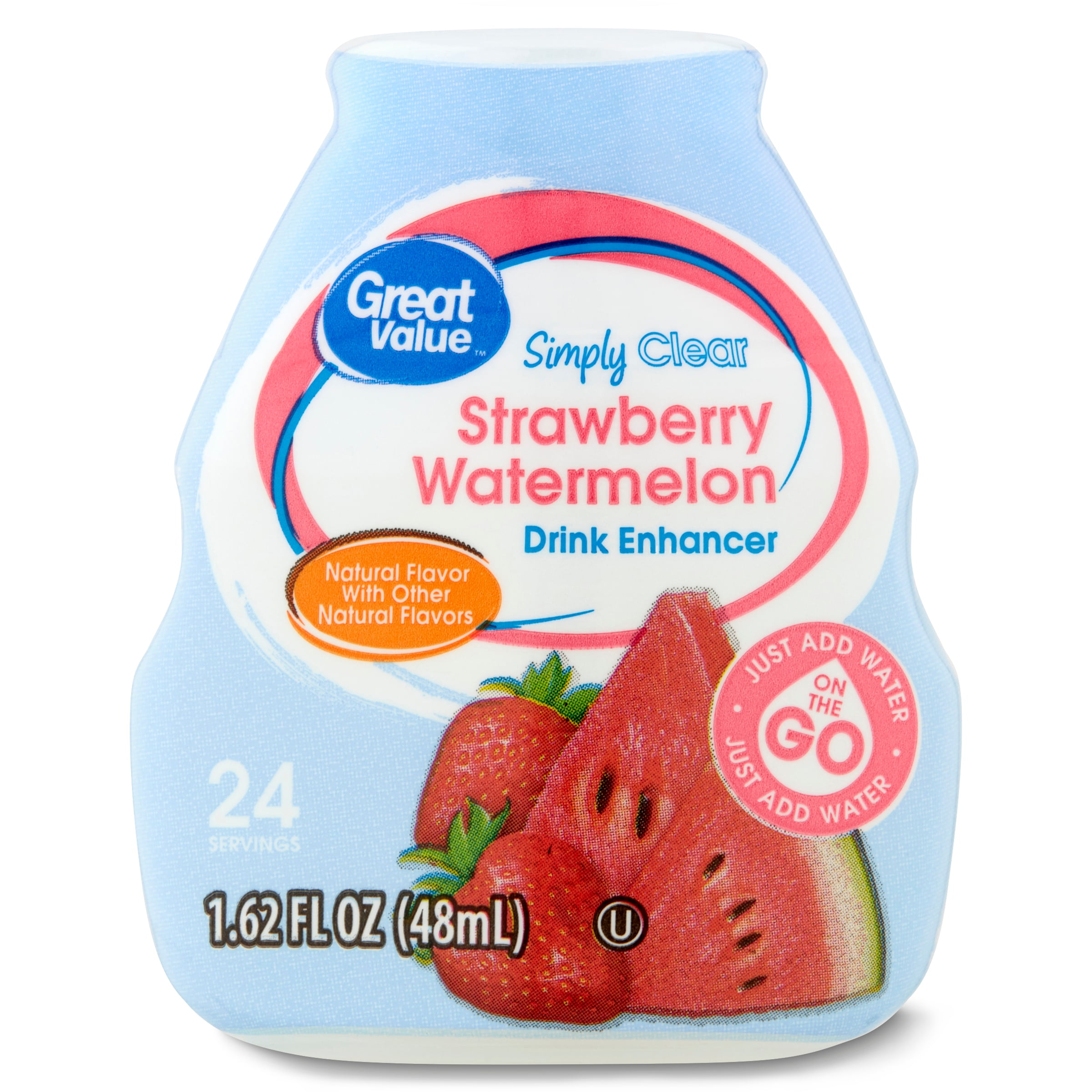 Great Value Simply Clear Liquid Drink Enhancer, Strawberry Watermelon, 1.62 Fl Oz