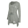 thumbnail image 2 of Women's Concepts Sport  Heather Gray Cleveland Browns Rigor Tank, Short & Robe Set, 2 of 5
