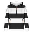 thumbnail image 3 of Maplenight Big and Tall Cargo Hoodies for Men Casual Comfy Long Sleeve Quarter Zip Sweatshirt Color Block Striped Trendy Outdoor Pullover Sportswear, 3 of 5