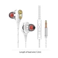 thumbnail image 4 of Auriculares de música de 3,5 mm con graves profundos en la oreja Auriculares deportivos con cable y micrófono (blanco) Likrtyny  Para estrenar, 4 of 4