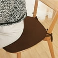 thumbnail image 5 of Thick Chair Cushions for Dining Chair, Corduroy High Density Foam Kitchen Chair Pads, U Shaped Indoor Seat Cushions with Ties & Non-Slip Backing, Washable Cover,17X16 in （Coffee）, 5 of 6